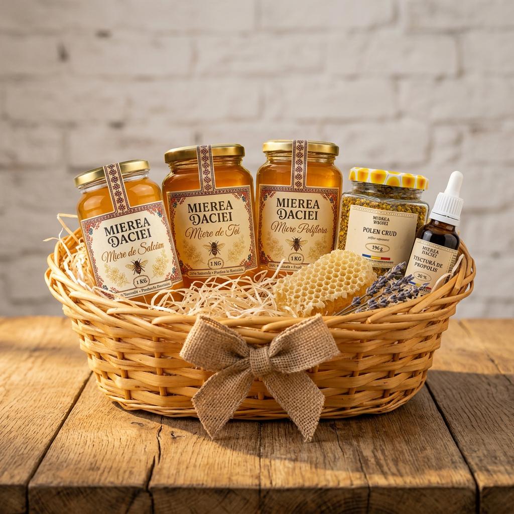 Coșul Daciei Delicii Alese cu miere, polen și propolis